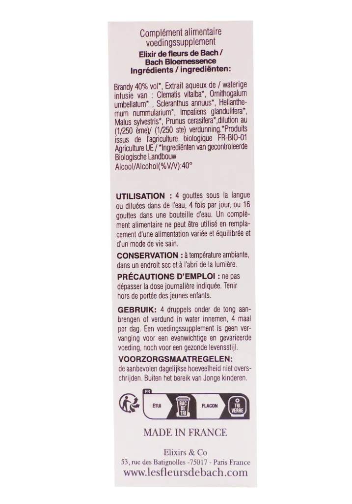 ELIXIRS & CO URGENCES 20 ML 5 dos fleur de bach