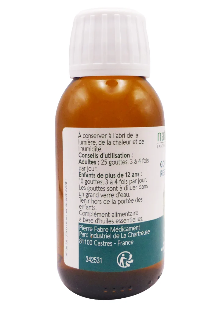 NATURACTIVE LES GOUTTES RESPIRATOIRES 90ML 4 dos gouttes