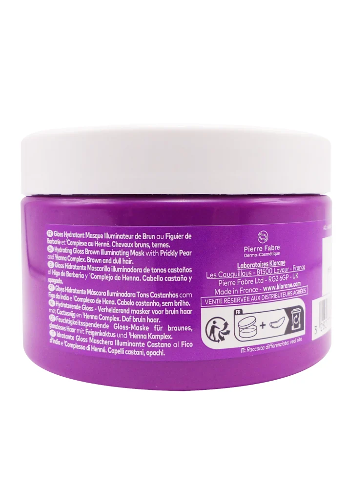 GLOSS HYDRATANT MASQUE POT 250ML 3 dos masque klorane