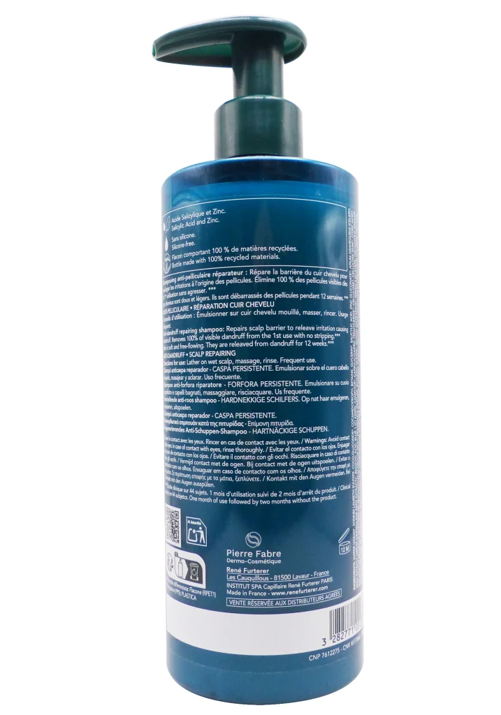 FURTERER ASTERA SHAMPOOING ANTIPELLICULAIRE 490ML 3 dos shampoing furterer