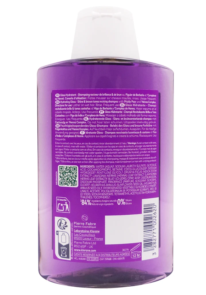 GLOSS HYDRATANT SHAMPOING GLOSS HYDRATANT 200ML 3 dos shampooing