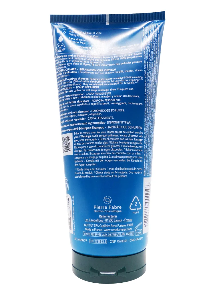 FURTERER ASTERA SHAMPOOING ANTI-PELLICULAIRE 200ML 3 dos shampooing anti chute furterer