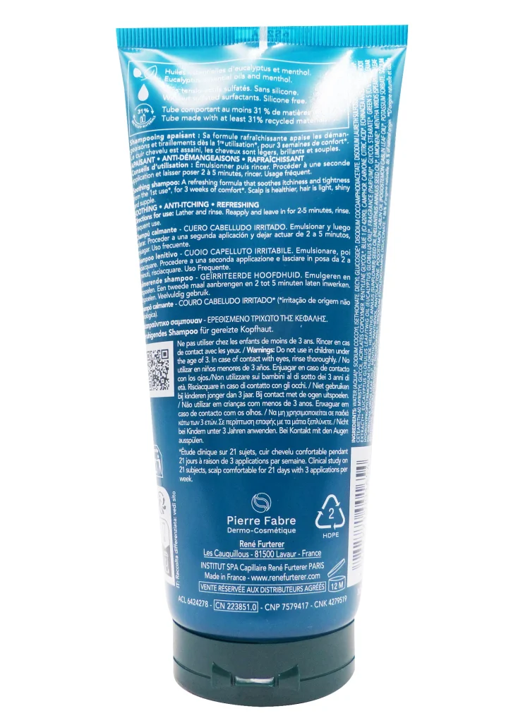 ASTERA SHAMPOOING APAISANT 200ML 3 dos shampooing furterer