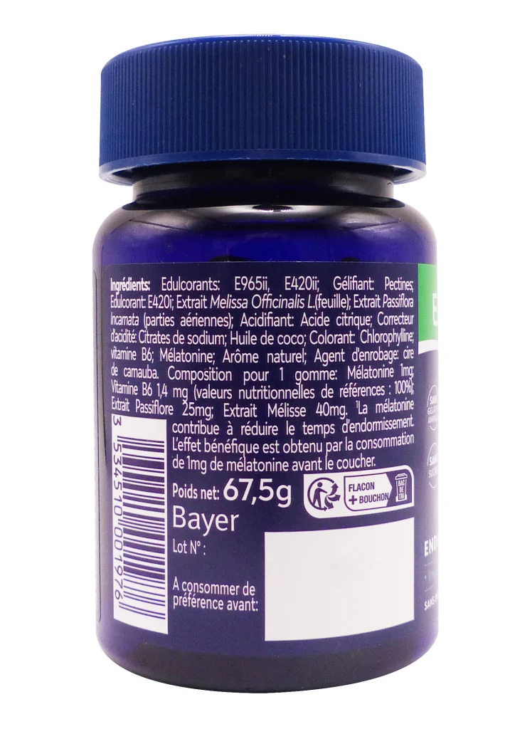 EUPHYTOSENUIT 30 GOMMES POMME 3 euphytose nuit