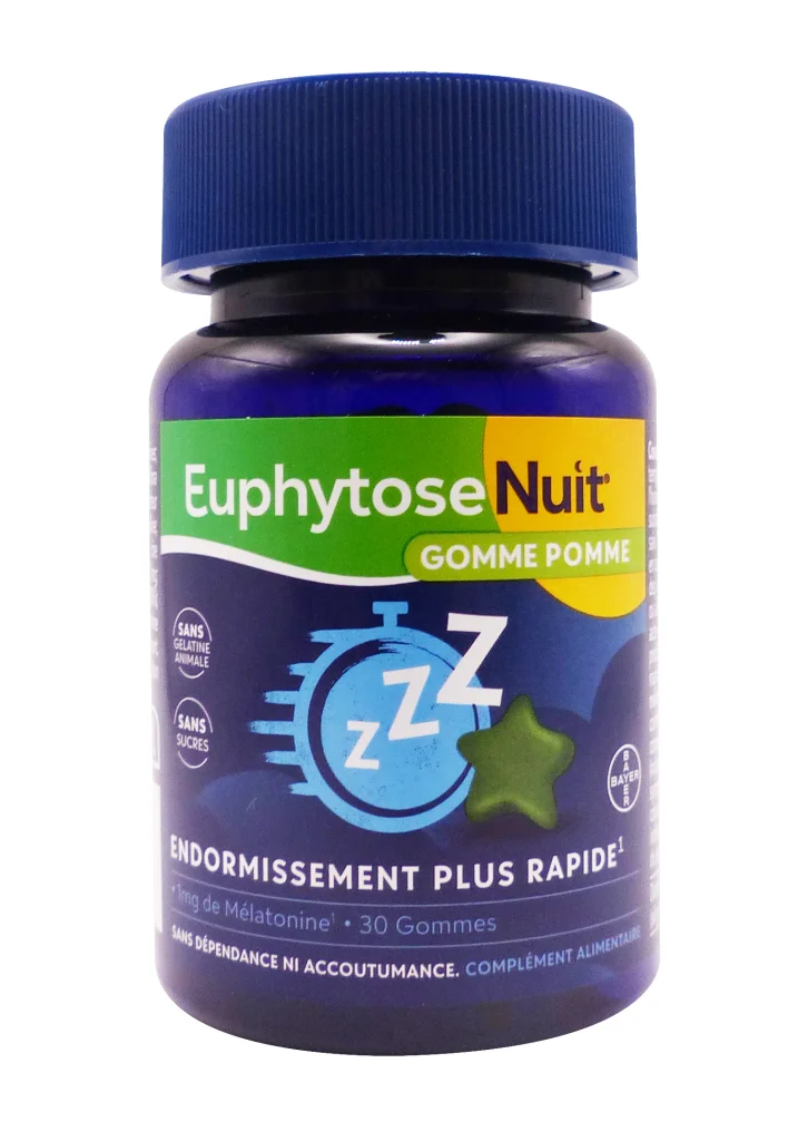 EUPHYTOSENUIT 30 GOMMES POMME 2 euphytose nuit gomme pomme