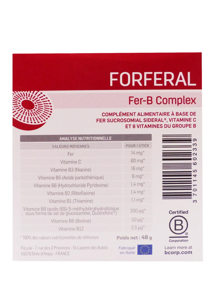 PILEJE FORFERAL B-COMPLEX 30 STICKS 3 forferal dos