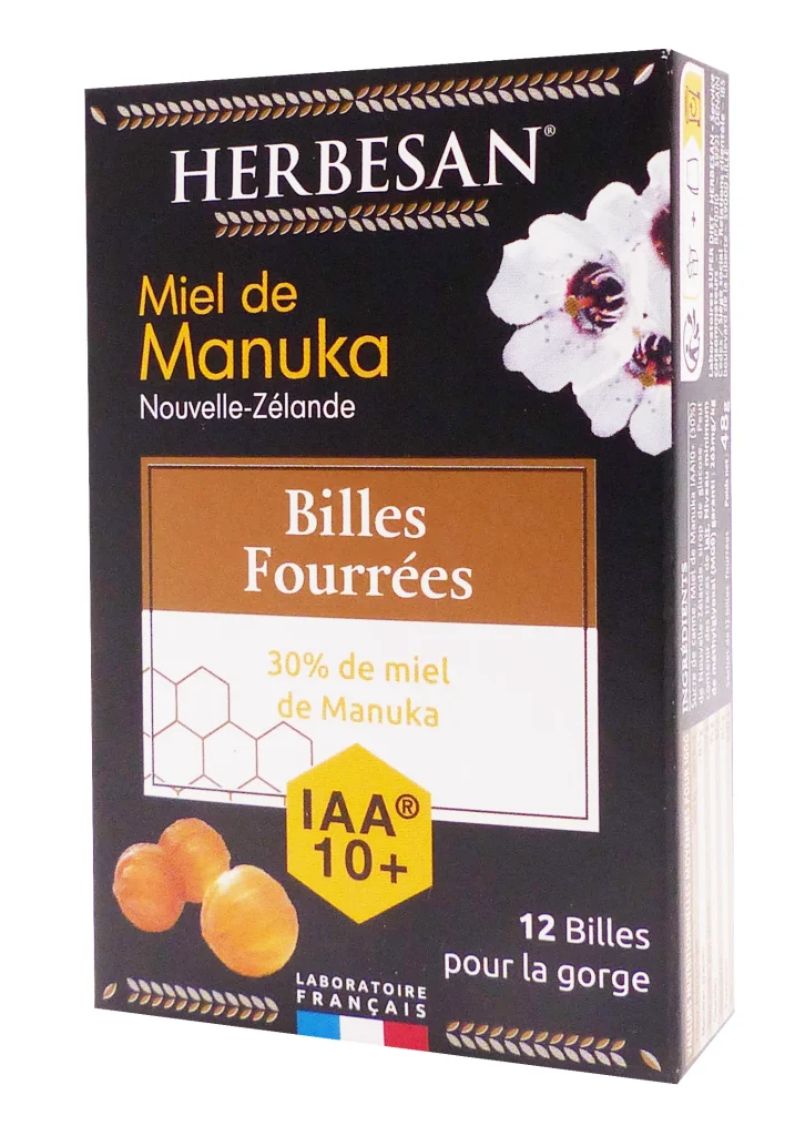 HERBESAN 12 BILLES MIEL DE MANUKA 2 herbesan miel de manuka 12 billes