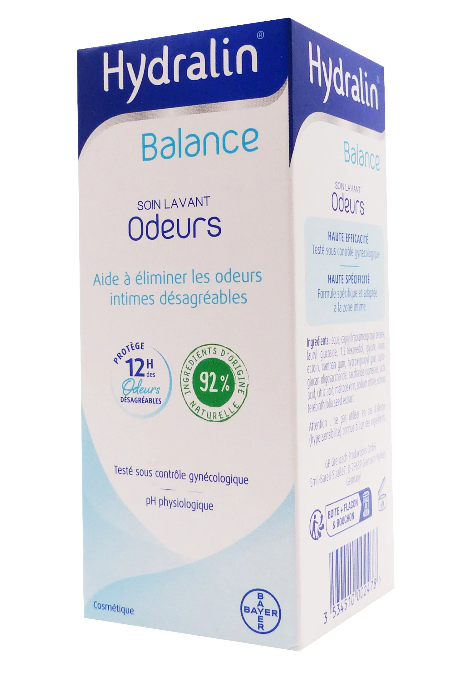 HYDRALIN BALANCE SOIN LAVANT ODEURS 100ML 1 hydralin balance odeurs pf