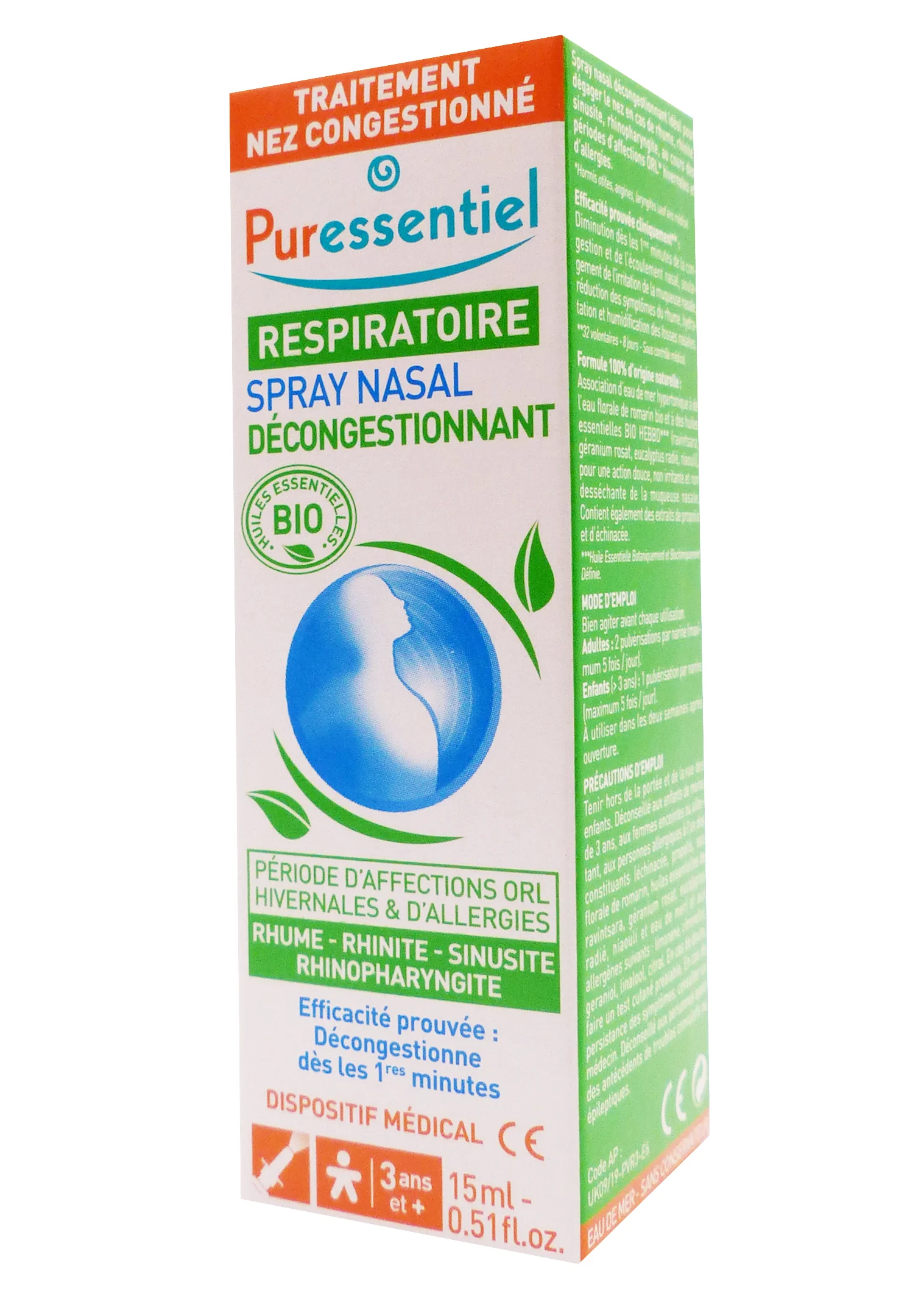 PURESSENTIEL SPRAY NASAL DECONGESTIONANT 15ML 1 puressentiel spray nasal