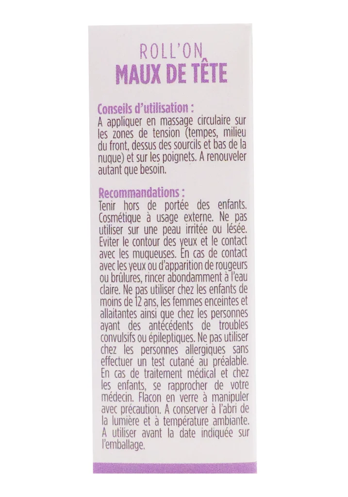 OLIOSEPTIL ROLLE'ON MAUX DE TETE 5 ML 5 roll on maux de tete
