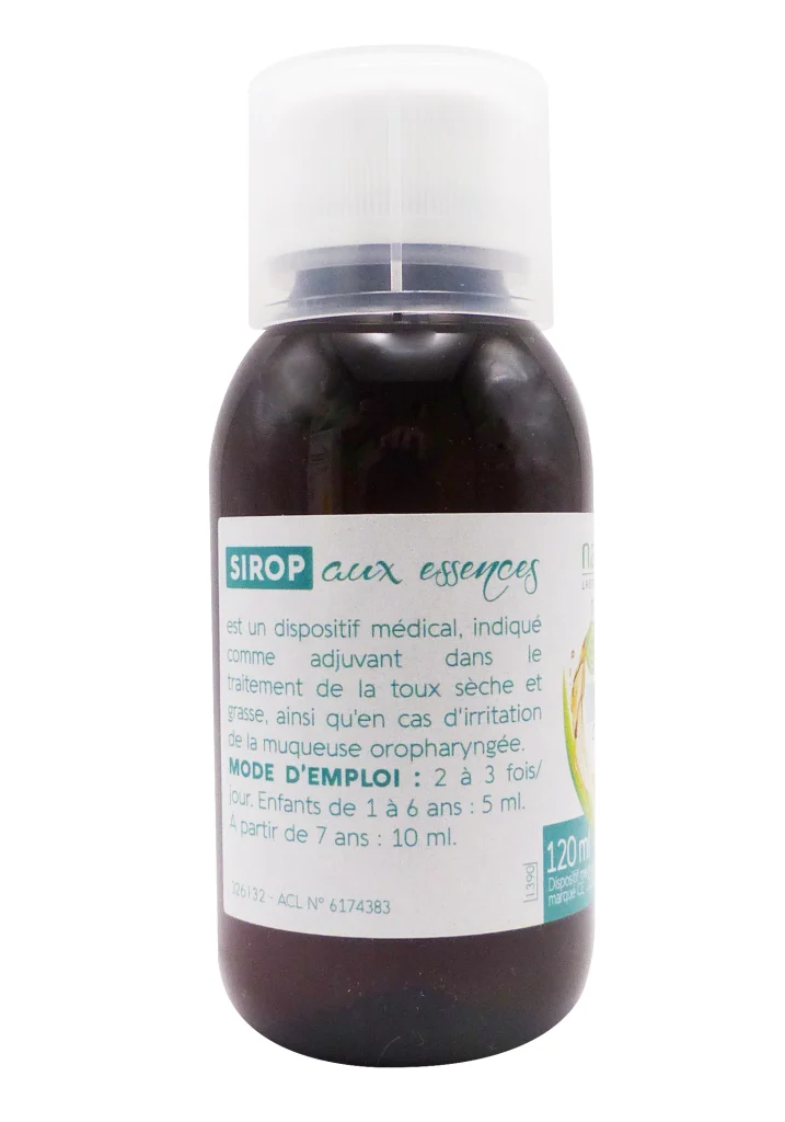 NATURACTIVE SIROP ESSENCES 120ML 4 sirop aux essences dos