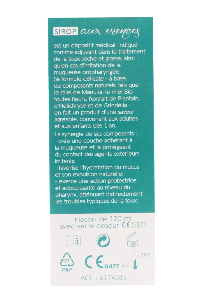 NATURACTIVE SIROP ESSENCES 120ML 5 sirop dos pack