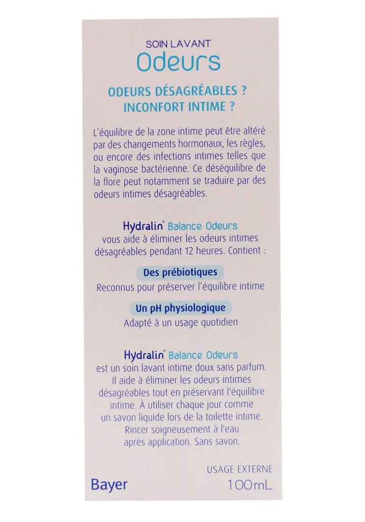 HYDRALIN BALANCE SOIN LAVANT ODEURS 100ML 5 soin lavant odeurs 100 ml pack