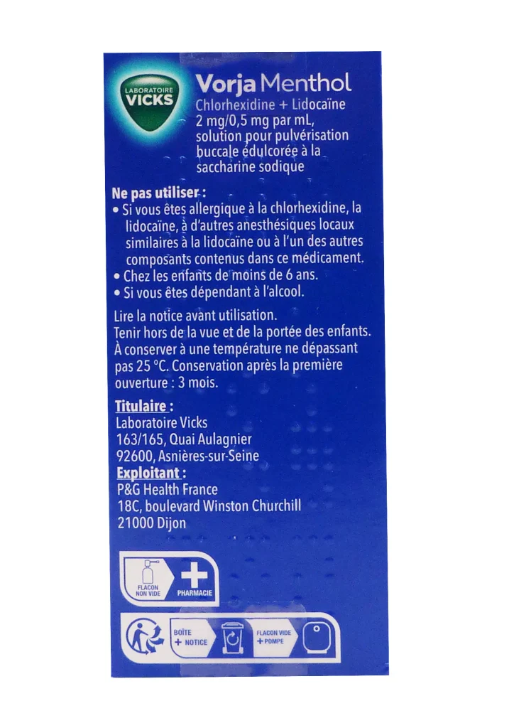 VORJA MENTHOL 2/0,5MG/ML SPRAY 30ML 3 vorja menthol dos 1