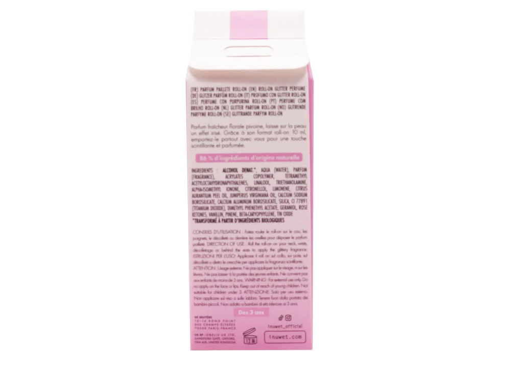 INUWET GLITTER PERFUME PIVOINE 3 dos