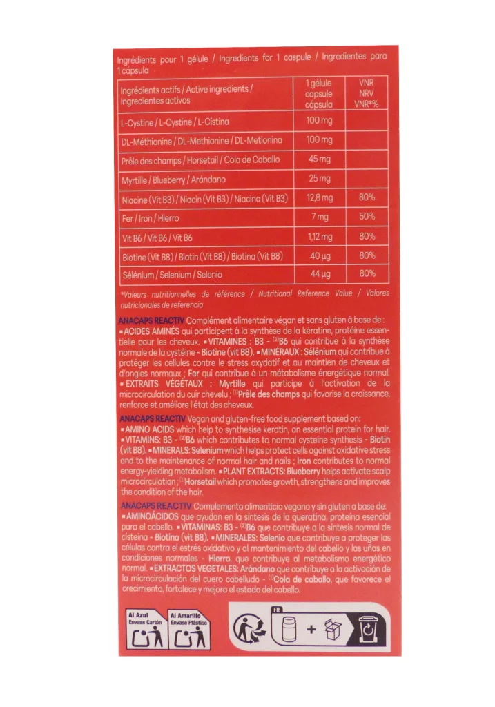 ANACAPS REACTIV 90 CAPSULES 3 dos anacaps