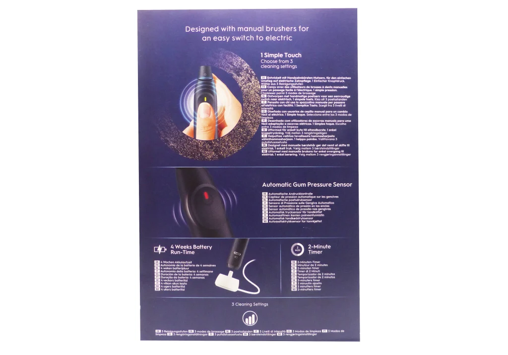 ORAL B BROSSE A DENTS ELECTRIQUE IO2 NOIRE 3 dos brossadent electric