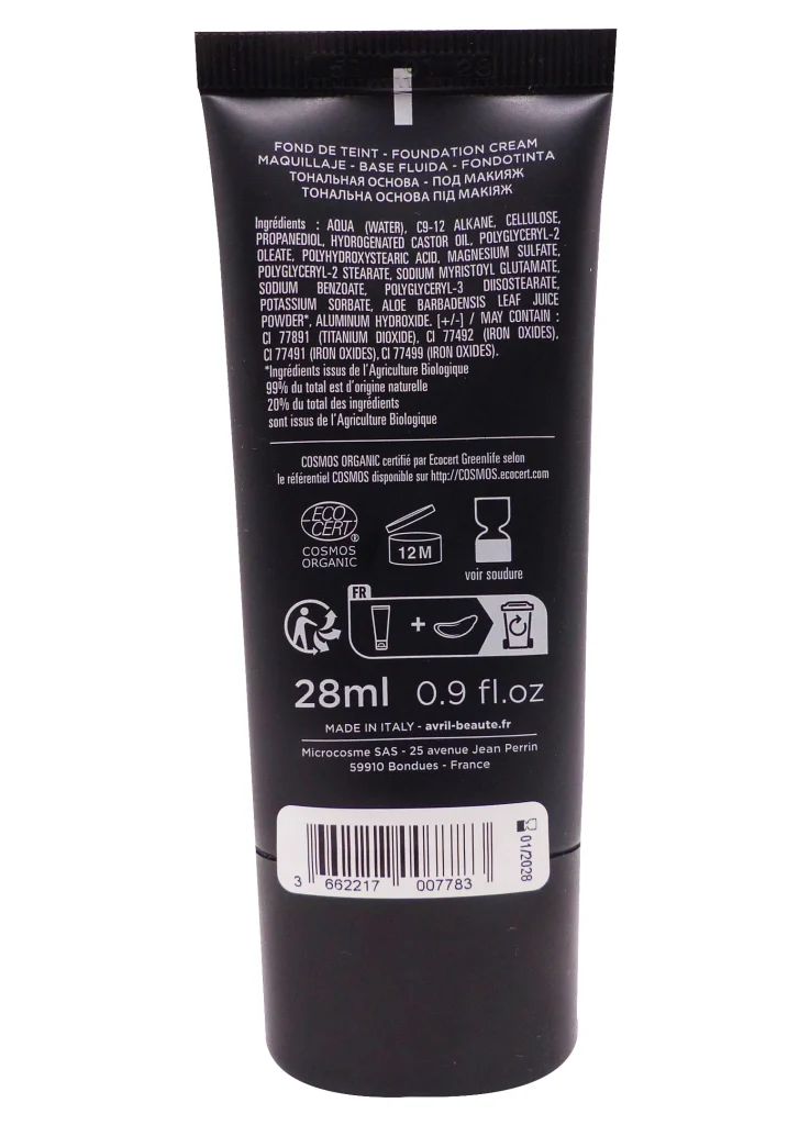 AVRIL CREME DE TEINT SESAME BIO 28 ML 3 dos creme 1