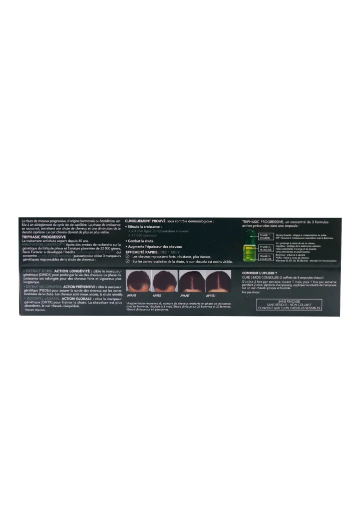 FURTERER TRIPHASIC TRAIT ANTI-CHUTE 8 FLACONS 5,5ML 3 dos furterer