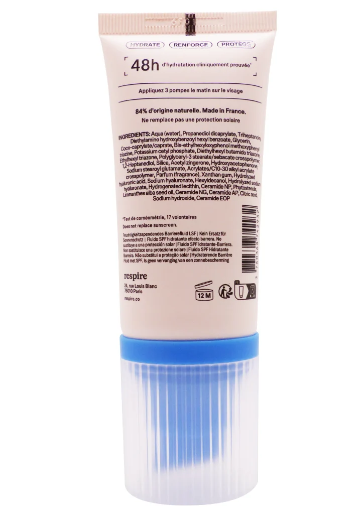 RESPIRE FLUIDE SPF 30 HYDRATANT-BARRIERE 50ML 3 dos hydratant