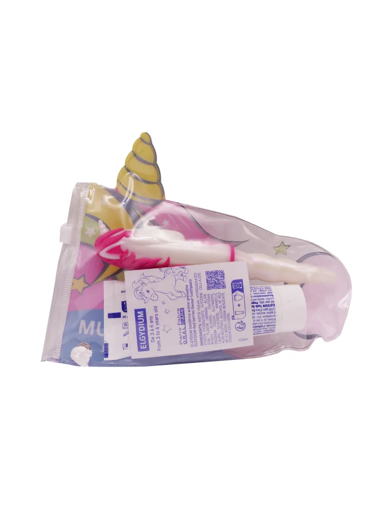 ELGYDIUM TROUSSE VOYAGE ELGYKIDS UNICORN 3 dos licorn