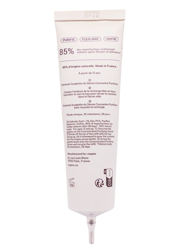 RESPIRE RECHARGE SERUM CONCENTRE PURIFIANT 30ML 4 dos recharge respire