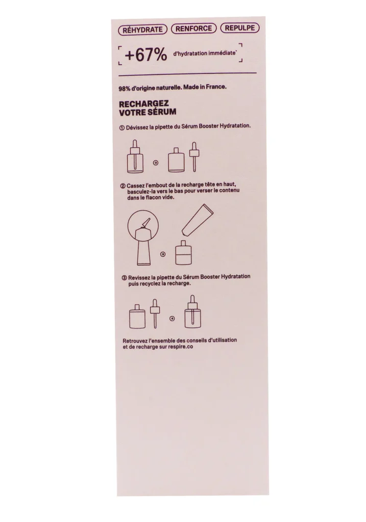 RESPIRE RECHARGE SERUM BOOSTER HYDRATATION 30ML 5 dos recharge serum