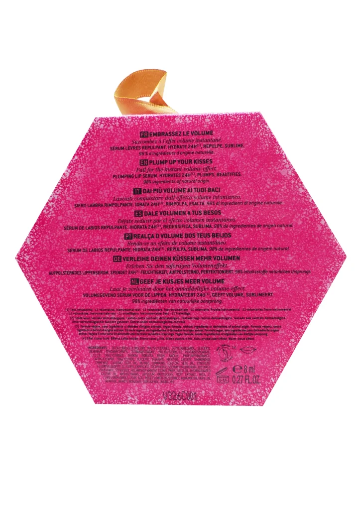 NUXE COFFRET NOEL SERUM LEVRES REPULPANT 8 ML 3 dos rose noel nuxe