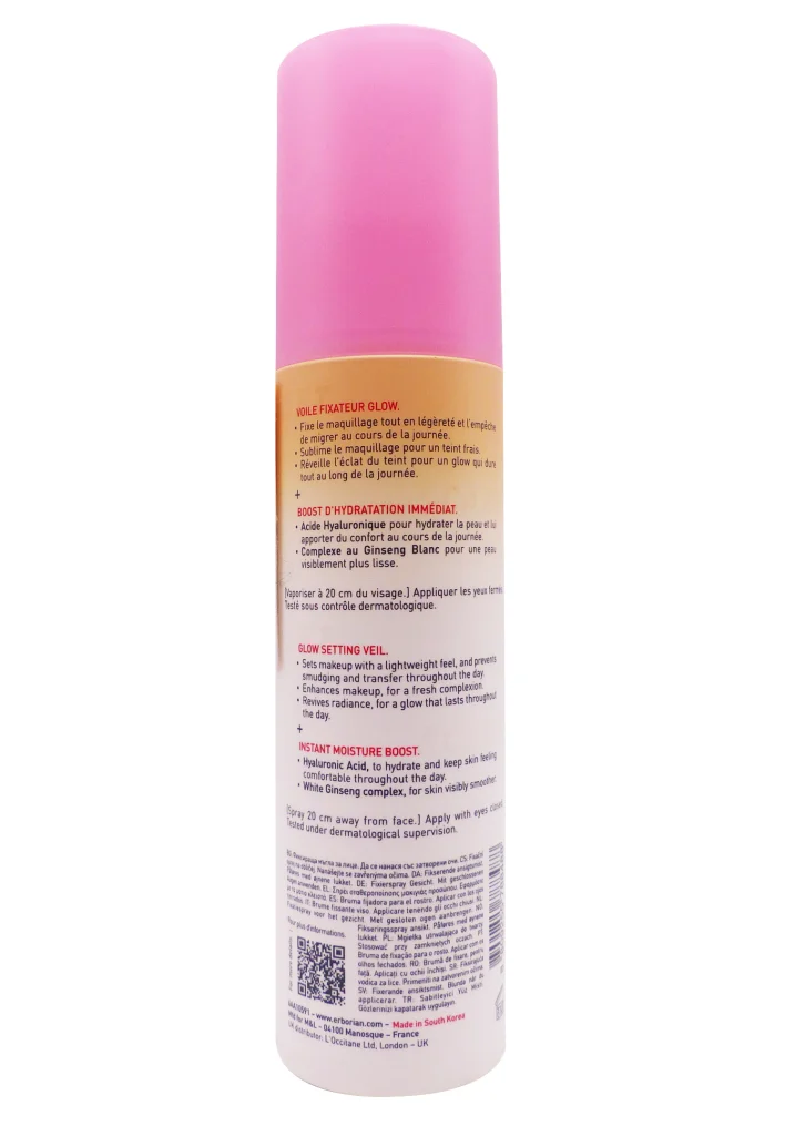 ERBORIAN SET AND CARE MIST BRUME FIXATRICE GLOW 100ML 3 fixateur glow