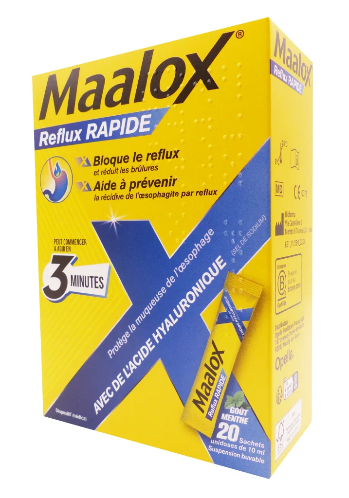 MAALOX REFLUX RAPIDE 20 SACHETS MENTHE 2 maalox menthe sticks