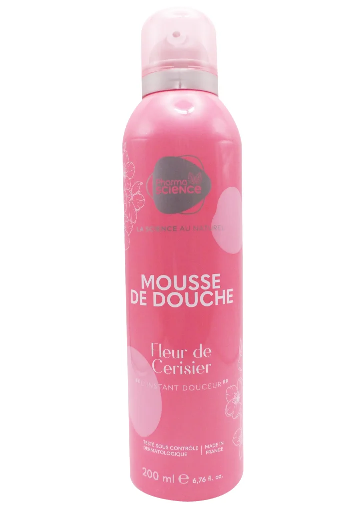 MOUSSE DE DOUCHE FLEUR DE CERISIER 200ML 2 mousse de douche fleur de cerisier pharmascience