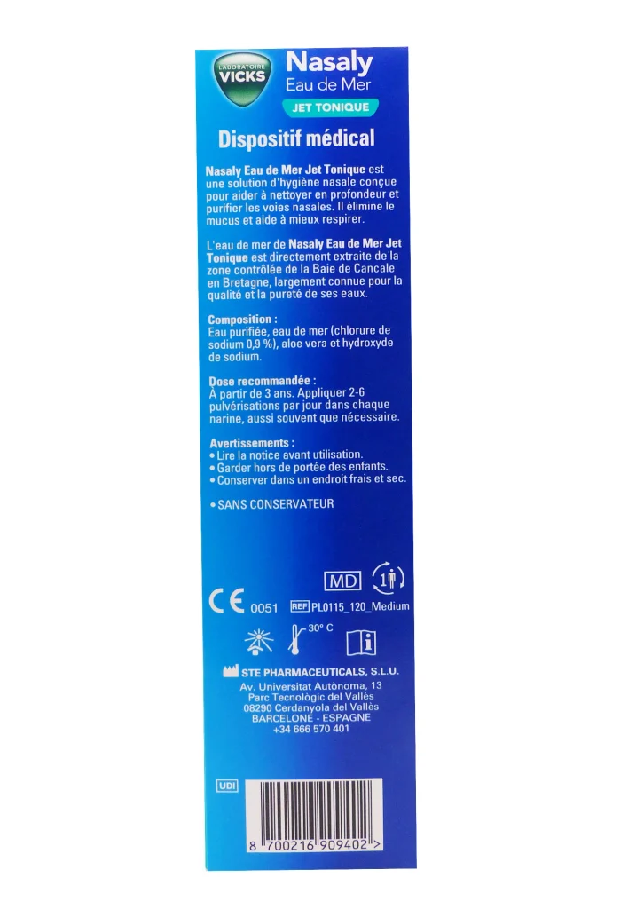 NASALY EAU DE MER TONIQUE SPRAY 120ML 5 nasaly jet tonique