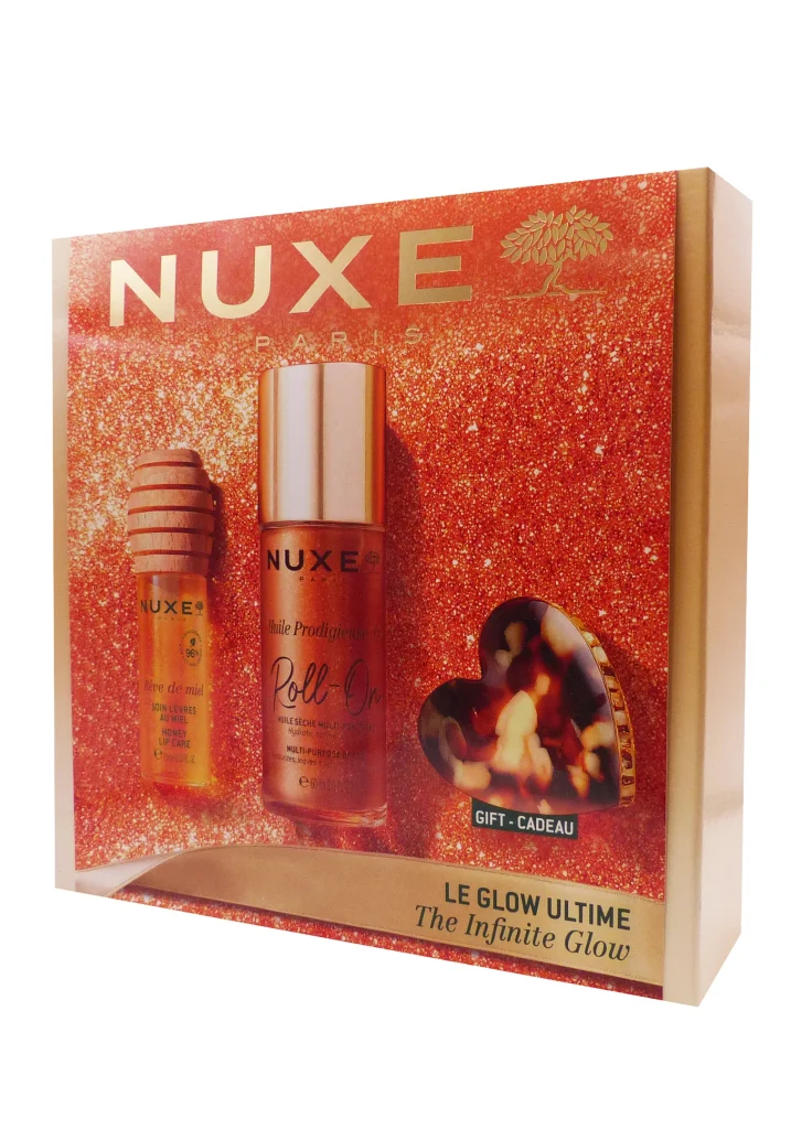 NUXE COFFRET NOEL GLOW HUILE PRODIGIEUSE OR 2 nuxe coffret le glow ultime
