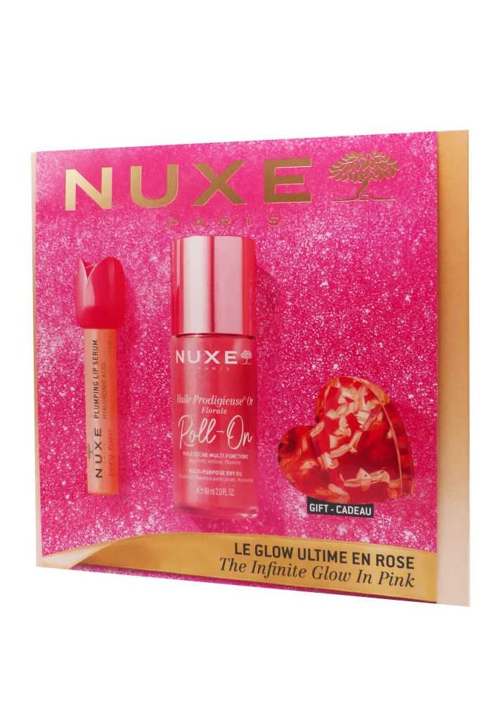 NUXE COFFRET NOEL LE GLOW ULTIME EN ROSE 2 nuxe le glow ultime en rose coffret