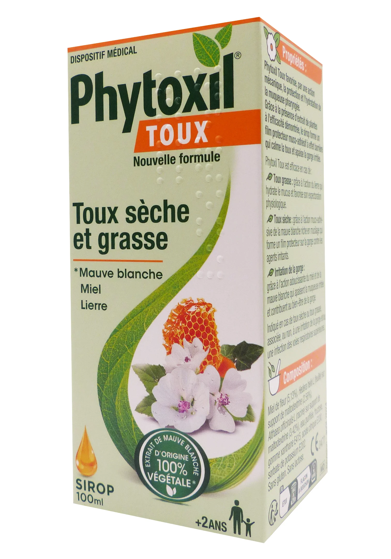 PHYTOXYL SIROP TOUX SECHE ET GRASSE AVEC SUCRE 100ML 1 phytoxil toux seche et grasse sirop