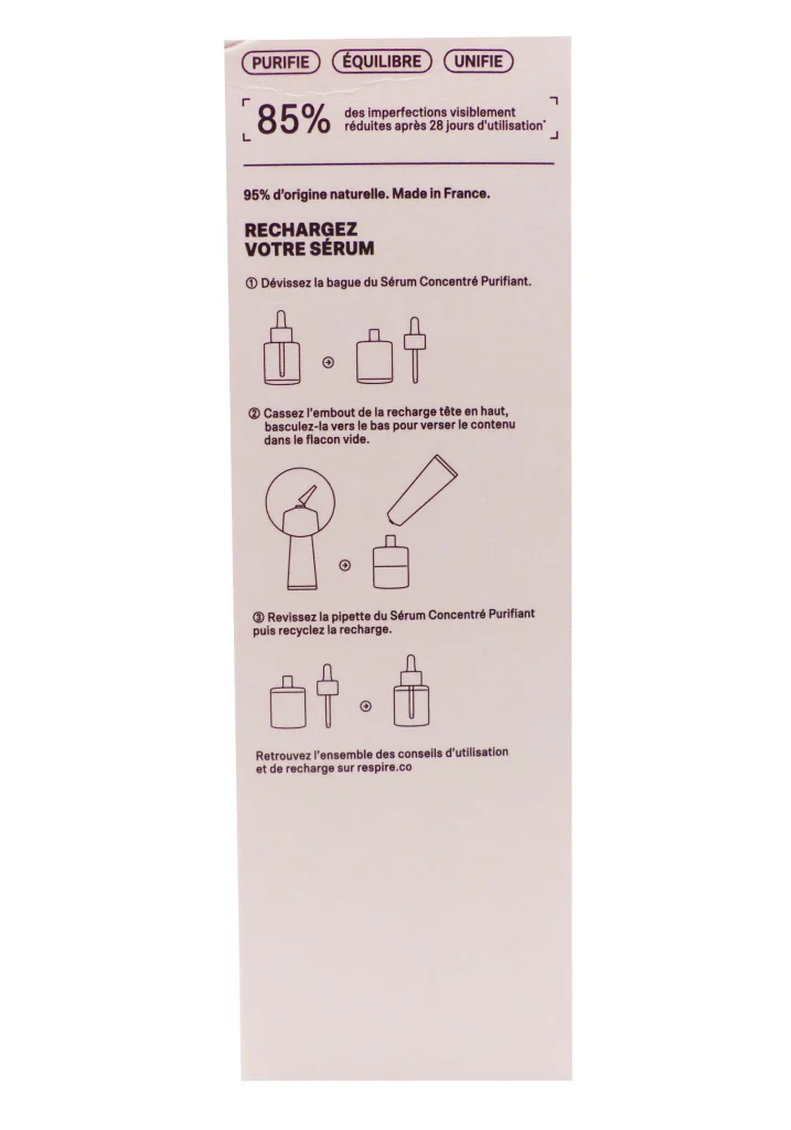 RESPIRE RECHARGE SERUM CONCENTRE PURIFIANT 30ML 5 recharge serum