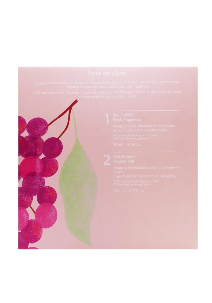 CAUDALIE COFFRET ROSE DE VIGNE 3 rose de vigne coffret dos
