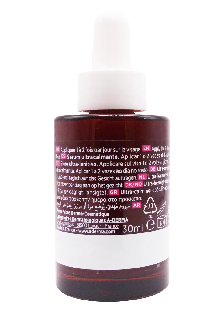 A-DERMA EXOMEGA SERUM ULTRA-CALMANT 30ML 4 serum dos