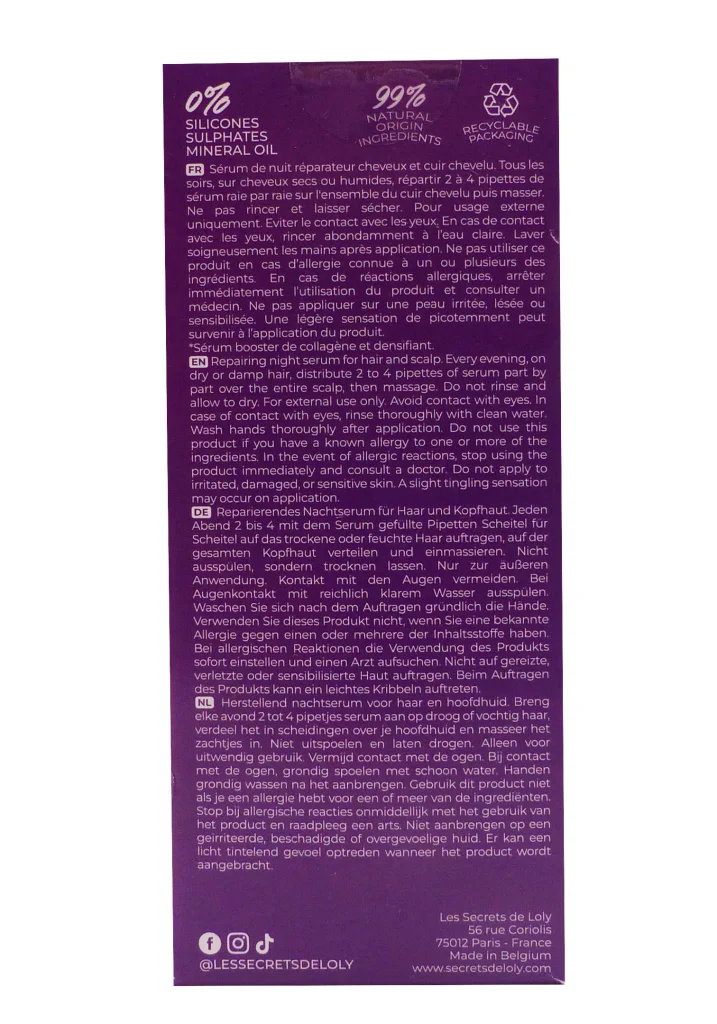 LES SECRETS DE LOLY KURL HERO NIGHT 50ML 3 serum nuit