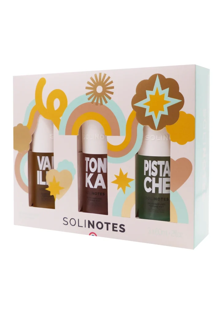 SOLINOTES COFFRET 3 BRUMES PARFUMEES VANILLE, TONKA, PISTACHE 60 ML 2 solinotes coffret 2