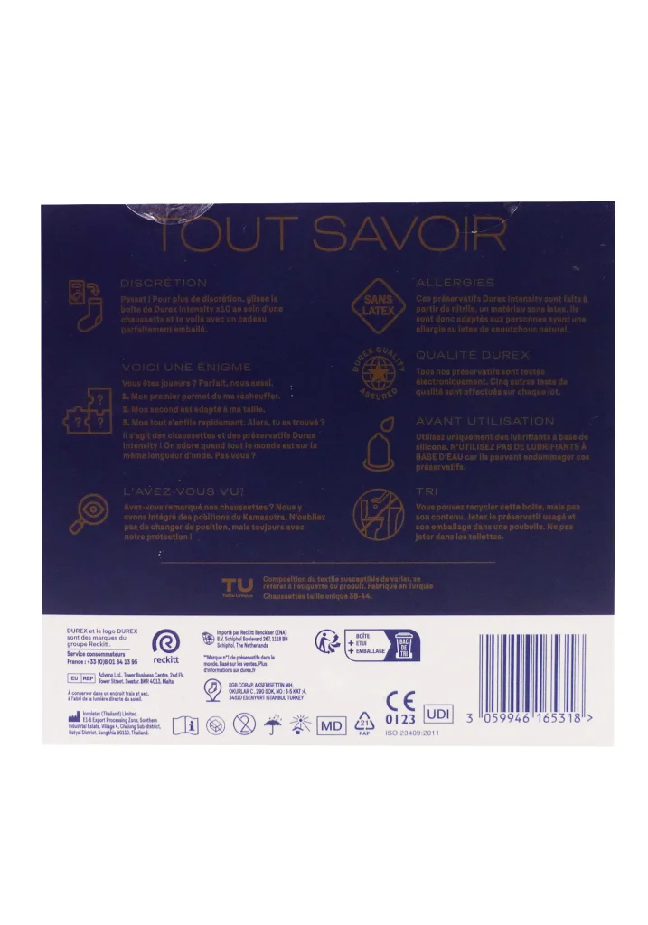 DUREX COFFRET PRESERVATIF ET CHAUSSETTES OFFERTES 3 tout savoir