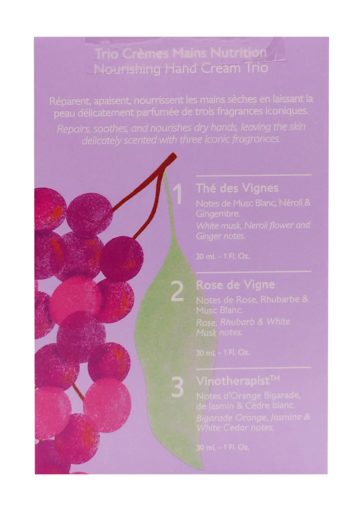 CAUDALIE COFFRET TRIO CREME MAINS NOEL 2026 3 trio creme mains dos